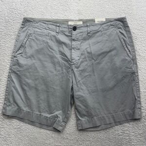 Billy Reid Wynn Grey Cotton Chino‎ Shorts Mens Size 36 Flat Front Peru